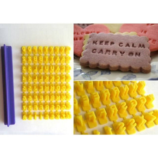 English Alphanumeric Symbol Seal Cookie Mold Movable Type Cake Mold Set, Cake Mold Set