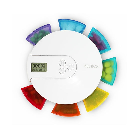One Week Portable Timing Smart Pill Boxes Elder Reminding Electronic Medicine Box