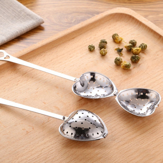 2 PCS Stainless Steel Practical Heart Shape Tea Infuser Spoon Strainer, Heart Shape Tea Infuser