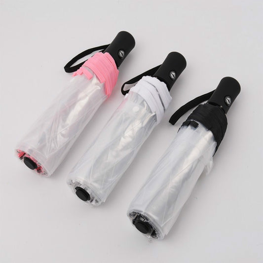 Creative Transparent Folding Umbrella 8 Bones Automatic Umbrella