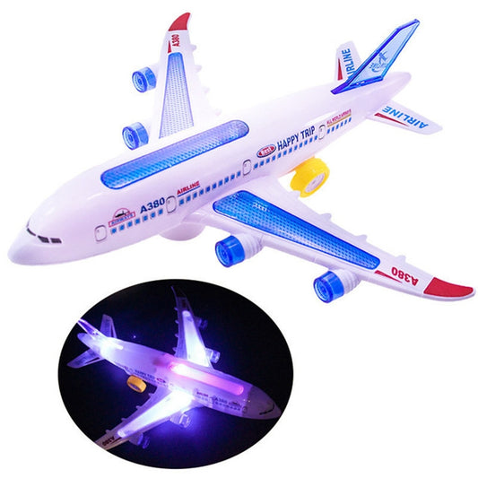 Model Airplane Toys Electric Flash Music Plane Kids Toy DIY Aircraft Gift