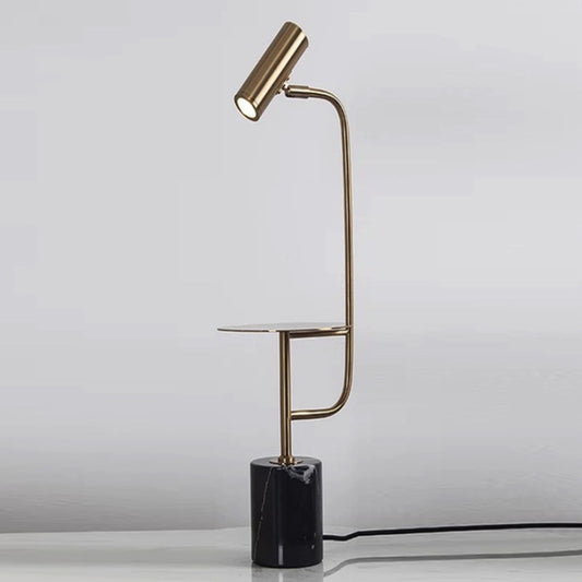 Minimalist Marble with Small Table Floor Lamp