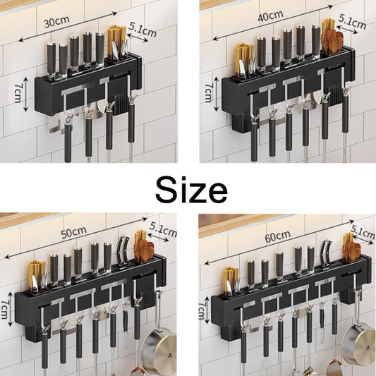 Kitchen Wall-mounted Rack Free Punching Chopsticks Holder, Brushed 30cm, Brushed 40cm, Brushed 50cm, Brushed 60cm, Black 30cm, Black 40cm, Black 50cm, Black 60cm