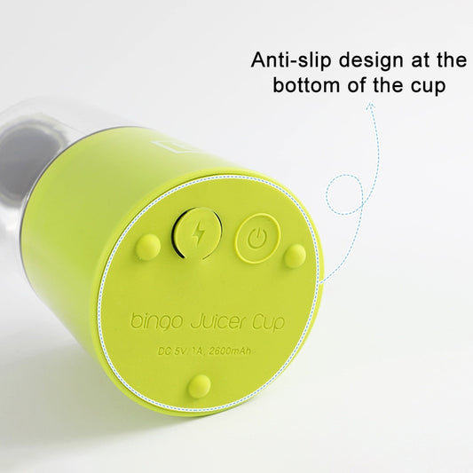 500ml Mini Portable Electric Juicer Cup USB Rechargeable Juicer Blender Maker Shaker Squeezers Fruit Orange Juice Extractor, 4 Blade Head Blue, 4 Blade Head Green, 4 Blade Head Pink