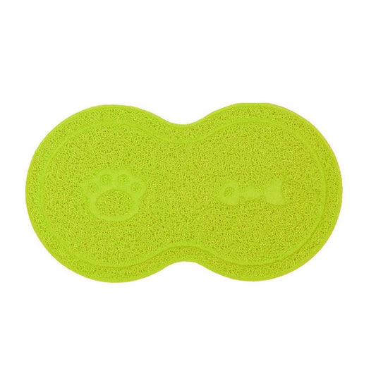 Lovely PVC Cat Litter Mat Eight-shaped Anti-skid Placemat Pet Supplies, Lake Blue, Yellow Green, Rose Red, Gray, Pink, Light Blue, Beige