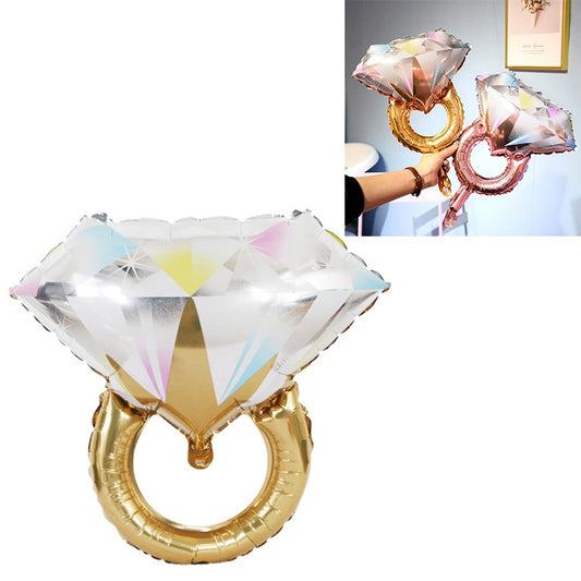 Wedding Marriage Room Decoration Balloon Diamond Ring Foil Balloon, Specification:Large Gold Diamond, Small Pink Diamond Ring, Small Blue Diamond Ring, Small Gold Diamond, Small Rose Gold Diamond, Golden ido Diamond Ring, Silver ido Diamond Ring