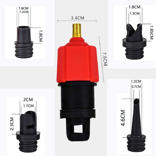 Surfing Paddle Board Rubber Boat Inflatable Bed Air Valve Adapter Car Air Pump Adapter, Air Pump Adapter(Red), Air Pump Adapter(Blue)