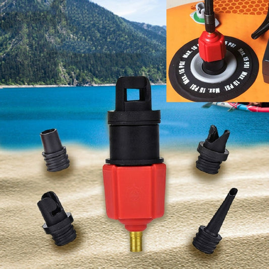 Surfing Paddle Board Rubber Boat Inflatable Bed Air Valve Adapter Car Air Pump Adapter, Air Pump Adapter(Red), Air Pump Adapter(Blue)