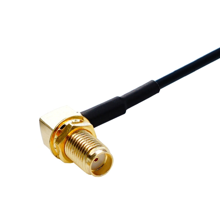 RG174 cable adapter, SMA male elbow connector with gold housing