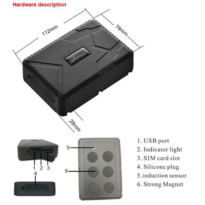 TK915 Magnetic Vehicle 2G GSM GPS Real Time Tracking Tracker, 2G