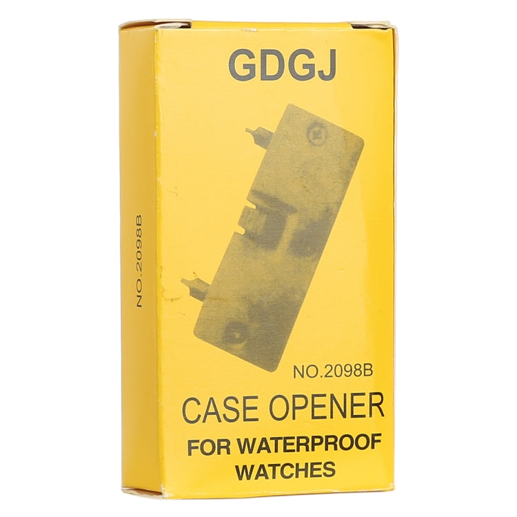 GDGJ watch case opener tool box labeled for waterproof watches