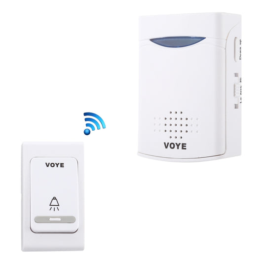Wireless doorbell kit with white chime unit and white push-button remote