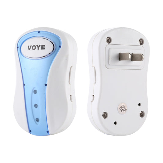 VOYE wireless doorbell chime receiver front and back with mounting metal terminals