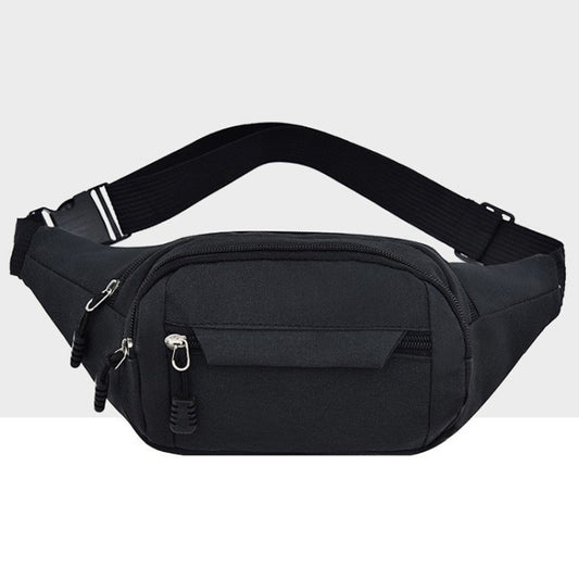 Pure Color Multi-function Pockets Waterproof Chest Bag Waist Crossbody Sports Bag
