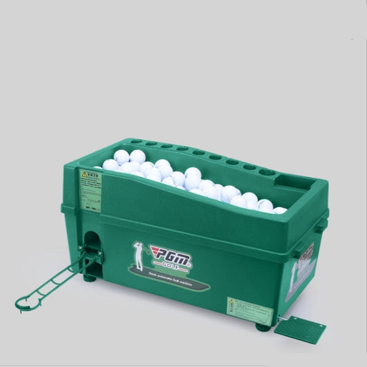 PGM Indoor Golf Multi-function Large Capacity Automatic Ball Machine with Club Rack, 60x33x27cm Grey, 60x33x27cm Green
