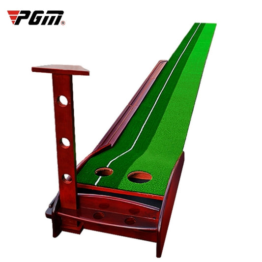 PGM 3m Golf Solid Wood Putter Trainer Practice Set Training Mat, 3m