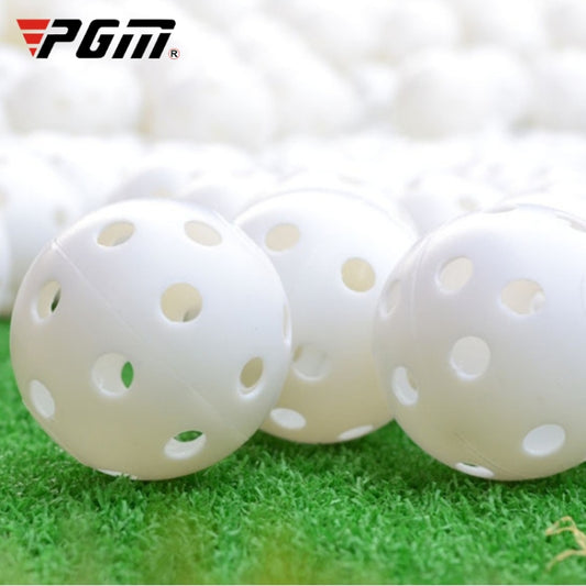 PGM 10 PCS Golf Indoor Exercise Hollow Ball, 10PCS Hollow Ball White, 10PCS Hollow Ball Yellow
