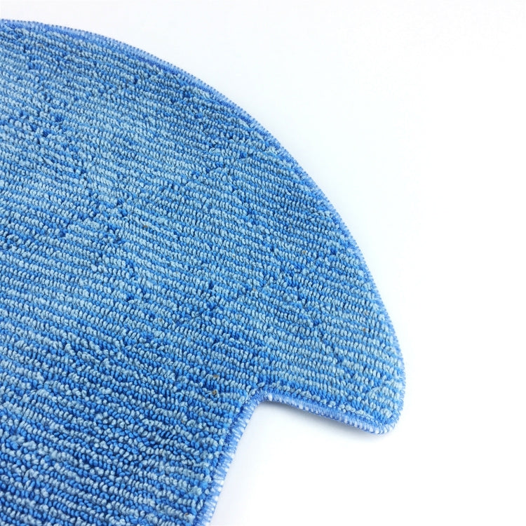 Close-up of blue microfiber cleaning pad edge and texture