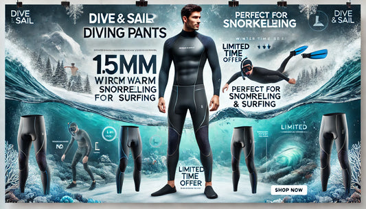 Stay Warm and Stylish: DIVE & SAIL 1.5mm Warm Diving Pants for Winter Snorkeling and Surfing (Size: L, Male, Black)