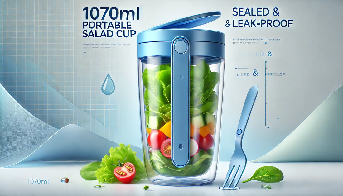 Stay Fresh and Healthy On-the-Go: The Ultimate 1070ml Portable Salad Cup with Lid and Fork