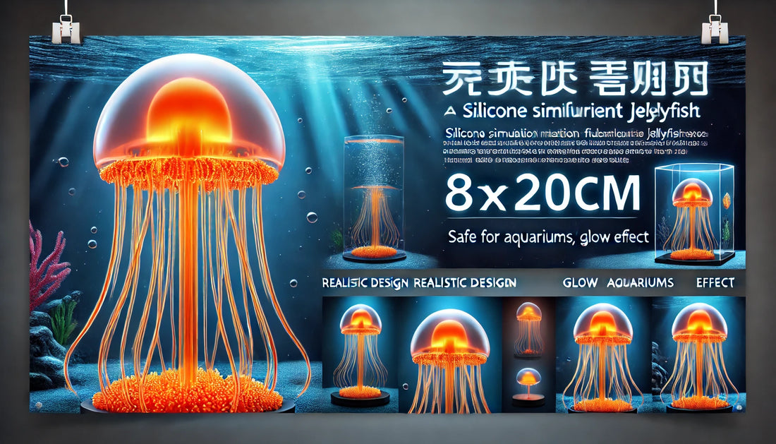 Illuminate Your Aquarium: The Vibrant Charm of the Silicone Fluorescent Jellyfish Decoration