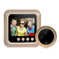 Beige security camera door viewer with display screen and matching peephole camera