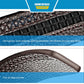 Men's brown leather belt with herringbone cross stitching and reinforced edge