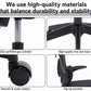 Ergonomic office chair with five-star base, smooth casters, and flip-up armrests