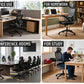 Ergonomic mesh office chair with adjustable headrest, armrests, and casters