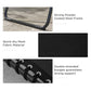 Black quick-dry mesh chaise lounge with strong powder-coated steel frame and bungee cords