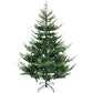 Artificial Christmas pine tree, full green branches with a wide metal tripod base