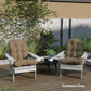 Khaki tufted high-back chair cushions set of 2 for outdoor patio seating