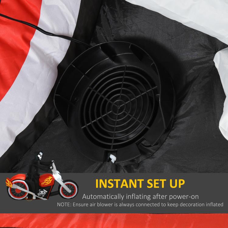 Inflatable decoration air blower fan opening on black base for yard inflatable setup