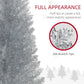 Silver artificial Christmas tree with 294 branch tips for fuller appearance