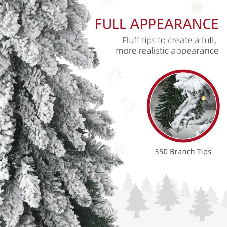 Snow-frosted artificial Christmas tree branch tips for a full look