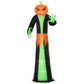 Inflatable pumpkin-head ghost with green glove-like hands and orange jack-o’-lantern face