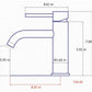 Single-handle bathroom sink faucet with single-hole deck mount and curved spout
