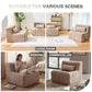 Beige floor sofa seating for living room and bedroom, modular lounge style
