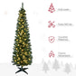 Artificial pencil Christmas tree with warm white LED lights and dark tripod star stand