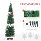 Slim artificial pencil Christmas tree with detachable base and warm white LED lights