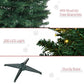 Warm white LED light tips and dark star base on pre-lit artificial pencil Christmas tree