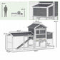 Chicken coop with run size diagram showing dimensions and layout