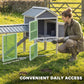 Chicken coop with side access doors and pull-out tray feature