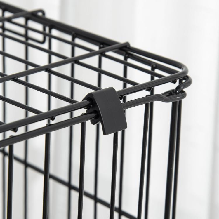 Black wire small animal cage with side latch and metal lock