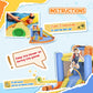Bounce castle setup instructions graphic with blower guidance and ride-ready placement