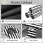 Product detail of striped tanning chaise lounge: breathable Oxford fabric and sturdy steel frame
