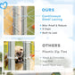 Silver metal outdoor dog kennel with continuous steel lacing and wire mesh panels