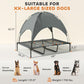 Portable elevated dog cot with full canopy and mesh platform for large dogs