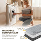 Washable comfort mat for dog crate, gray anti-slip bottom and soft quilted surface
