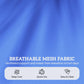 Breathable blue mesh fabric detail with ventilation and easy-clean design